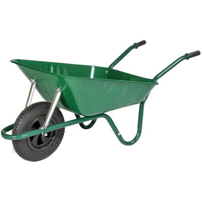 The Walsall Wheelbarrow Company 85 Litre Heavy Duty Builders Wheelbarrow Green Pneumatic Wheel The Walsall Wheelbarrow Company 85 Litre Heavy Duty Builders Wheelbarrow Green Pneumatic Wheel