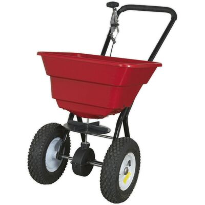 Loops Walk Behind Broadcast Spreader - 37kg Capacity Hopper - 360 Degree Spray Loops Walk Behind Broadcast Spreader - 37kg Capacity Hopper - 360 Degree Spray