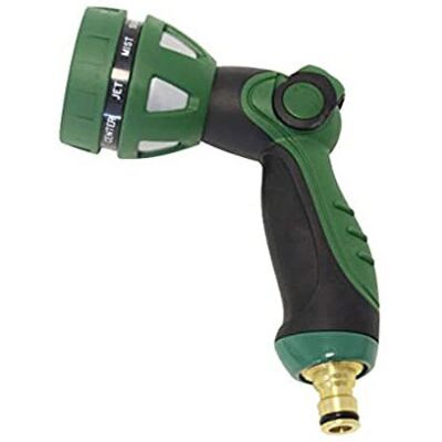 Spear & Jackson Watering Spray Gun - 9 Function Flow - Green Spear & Jackson Watering Spray Gun - 9 Function Flow - Green