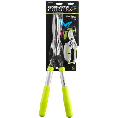 Jackson Bypass Secateurs and Hand Shear Set - Green Jackson Bypass Secateurs and Hand Shear Set - Green