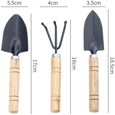 Unbranded (Crude Handle) 3pcs Potted Plant Mini Garden Tool Set With Spade Garden Rake Sho Unbranded (Crude Handle) 3pcs Potted Plant Mini Garden Tool Set With Spade Garden Rake Sho