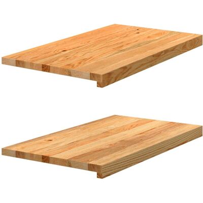 vidaXL Light Brown Wooden Window Sill 2 pcs - Window Sill vidaXL Light Brown Wooden Window Sill 2 pcs - Window Sill