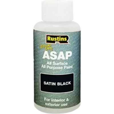 Rustins - ASAP All Purpose All Surface Satin Paint - Black Rustins - ASAP All Purpose All Surface Satin Paint - Black