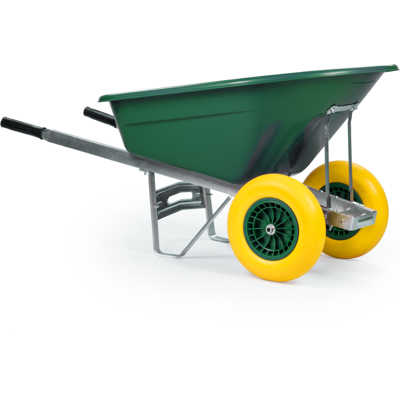 KCT 160L XL Twin Wheel Wheelbarrow - Green - XL Twin Wheel - Wheelbarrow KCT 160L XL Twin Wheel Wheelbarrow - Green - XL Twin Wheel - Wheelbarrow