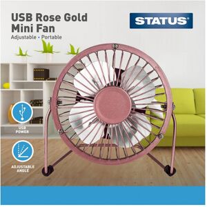Status 4" Portable USB Mini Fan - Rose Gold Status 4" Portable USB Mini Fan - Rose Gold
