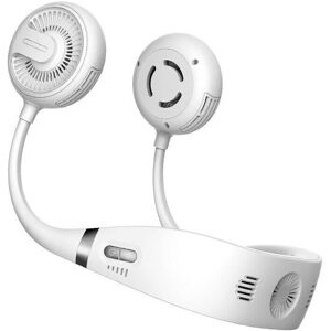 GreenZech (White) Three Wind Speeds 3000mAh Mini Cooling Neck Fan USB Recharging Portable GreenZech (White) Three Wind Speeds 3000mAh Mini Cooling Neck Fan USB Recharging Portable