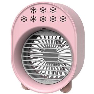 GreenZech (Pink) 3W Portable Air Conditioning Fan Three-Speed Wind Mini Chiller Spray Fan GreenZech (Pink) 3W Portable Air Conditioning Fan Three-Speed Wind Mini Chiller Spray Fan
