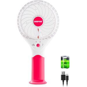 Geepas Rechargeable Mini Table Fan Personal Quiet USB Fan, Pink Geepas Rechargeable Mini Table Fan Personal Quiet USB Fan, Pink