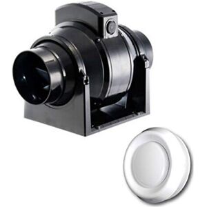 Manrose MF100T in-Line Extractor Fan with Timer 100mm/4" + Adjustable Air Valve Manrose MF100T in-Line Extractor Fan with Timer 100mm/4" + Adjustable Air Valve