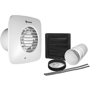 Xpelair Simply Silent LV100TS Square 100mm Timer Fan with Wall Kit, White Xpelair Simply Silent LV100TS Square 100mm Timer Fan with Wall Kit, White