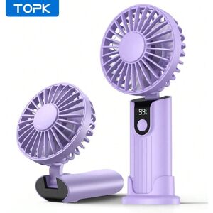 Gaatpot (Purple 5000mah) TOPK 5000mAh Mini Portable Fan USB Rechargeable Hand Held Fan,S Gaatpot (Purple 5000mah) TOPK 5000mAh Mini Portable Fan USB Rechargeable Hand Held Fan,S