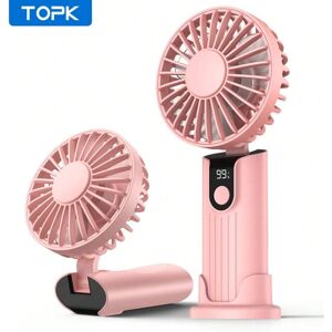 Gaatpot (Pink 2400mah) TOPK 5000mAh Mini Portable Fan USB Rechargeable Hand Held Fan,Sma Gaatpot (Pink 2400mah) TOPK 5000mAh Mini Portable Fan USB Rechargeable Hand Held Fan,Sma