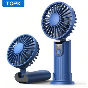 Gaatpot (Blue 2400mah) TOPK 5000mAh Mini Portable Fan USB Rechargeable Hand Held Fan,Sma Gaatpot (Blue 2400mah) TOPK 5000mAh Mini Portable Fan USB Rechargeable Hand Held Fan,Sma