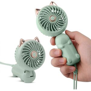 Unbranded (As show, One size) Green Portable Mini Fan with Rechargeable Battery and 3 Spee Unbranded (As show, One size) Green Portable Mini Fan with Rechargeable Battery and 3 Spee