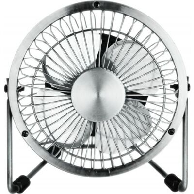 Status Mini USB Cooling Fan - Chrome - 4in. - Cooling Fan Status Mini USB Cooling Fan - Chrome - 4in. - Cooling Fan