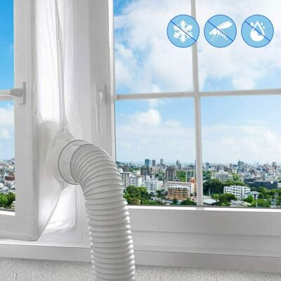 Unbranded 4M Airlock Portable AC Window Seal Kit For Mobile Air Conditioner White Unbranded 4M Airlock Portable AC Window Seal Kit For Mobile Air Conditioner White