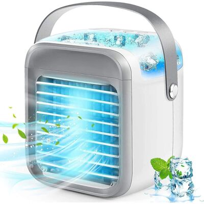 Unbranded REFURBISHED (grey) Qinux Airgo Mini Air Cooler Portable Air Cooler Conditioning Fan Unit Chi Unbranded REFURBISHED (grey) Qinux Airgo Mini Air Cooler Portable Air Cooler Conditioning Fan Unit Chi