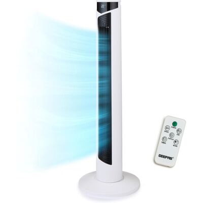 GEEPAS 37-inch Oscillating Tower Fan with 3 Speeds Digital Display GEEPAS 37-inch Oscillating Tower Fan with 3 Speeds Digital Display