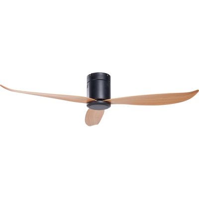 Beliani Ceiling Fan Metal Black Light Wood Effect - Ceiling Fan Beliani Ceiling Fan Metal Black Light Wood Effect - Ceiling Fan