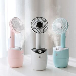 GreenZech (Pink) 2 In 1 Rotating Spray Air Humidifier Fan USB Charging 3 Gears White Pink GreenZech (Pink) 2 In 1 Rotating Spray Air Humidifier Fan USB Charging 3 Gears White Pink