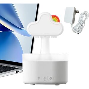 Unbranded (White) Rain Cloud Humidifier, Rainbow Rechargeable Aromatherapy Diffuser, Carto Unbranded (White) Rain Cloud Humidifier, Rainbow Rechargeable Aromatherapy Diffuser, Carto
