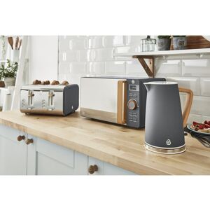 (Grey) Swan Nordic 20L Digital Microwave, 1.7L Jug Kettle & 4-Slice Toaster (Grey) Swan Nordic 20L Digital Microwave, 1.7L Jug Kettle & 4-Slice Toaster