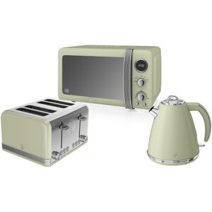 Swan Retro Green 800W 20 Litre Digital Microwave 270mm Turntable, 1.5L Cordless Swan Retro Green 800W 20 Litre Digital Microwave 270mm Turntable, 1.5L Cordless