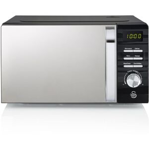 Swan SM22038LBN Symphony 20L Microwave with Glass Turntable, 5 Power levels & De Swan SM22038LBN Symphony 20L Microwave with Glass Turntable, 5 Power levels & De