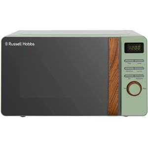 Russell Hobbs RHMD714MG-N 17 Litre Matt Green Digital Microwave with Wood Effect Russell Hobbs RHMD714MG-N 17 Litre Matt Green Digital Microwave with Wood Effect