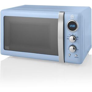 Swan SM22030LBLN Retro LED Digital Microwave with Glass Turntable, 5 Power level Swan SM22030LBLN Retro LED Digital Microwave with Glass Turntable, 5 Power level