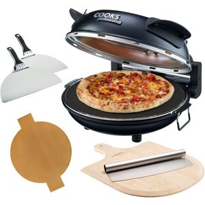 Cooks Professional Electric Pizza Oven Set Black Cooks Professional Electric Pizza Oven Set Black