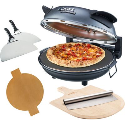 Cooks Professional Electric Pizza Oven Set Grey Cooks Professional Electric Pizza Oven Set Grey