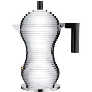 Alessi Pulcina Espresso coffee maker in cast aluminium. Handle and knob in PA, b Alessi Pulcina Espresso coffee maker in cast aluminium. Handle and knob in PA, b