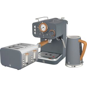 Tower Swan Nordic EEJB212 Espresso Coffee Machine, Kettle, Toaster Bundle - Grey Tower Swan Nordic EEJB212 Espresso Coffee Machine, Kettle, Toaster Bundle - Grey