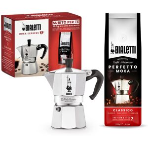 Bialetti 3544 3tz Express Moka Pot with Perfect Classic Moka 250 g, Black Bialetti 3544 3tz Express Moka Pot with Perfect Classic Moka 250 g, Black