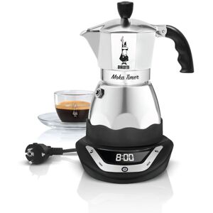 Bialetti Easy Timer Electric Coffee Maker for 6 Cups ? Aluminium in Black/Grey Bialetti Easy Timer Electric Coffee Maker for 6 Cups ? Aluminium in Black/Grey