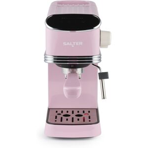 Salter Retro Espresso Machine ? Pink Coffee Machine with Milk Frothing Wand, Cap Salter Retro Espresso Machine ? Pink Coffee Machine with Milk Frothing Wand, Cap