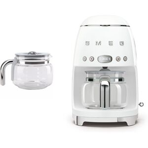 (White) Smeg DCF02 Drip Filter Coffee Machine +DCG01 Glass Carafe Spare Jug Bund (White) Smeg DCF02 Drip Filter Coffee Machine +DCG01 Glass Carafe Spare Jug Bund