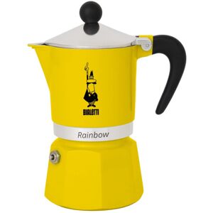 Bialetti Rainbow Caffettiera Colorata, Alluminio, Giallo, 3 Tazze Bialetti Rainbow Caffettiera Colorata, Alluminio, Giallo, 3 Tazze