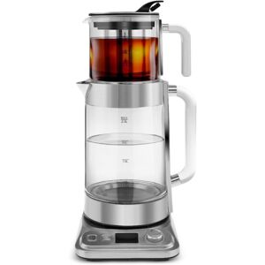 Karaca x by Refika XL Glass Tea Maker and Kettle, 2200W, 2,8L, Inox Karaca x by Refika XL Glass Tea Maker and Kettle, 2200W, 2,8L, Inox