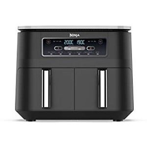 Ninja AF300UK Foodi Dual Zone Fryer Health Fryer 2400 Watt With Timer Grey