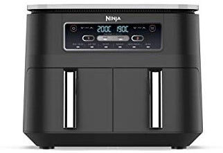 Ninja AF300UK Foodi Dual Zone Fryer Health Fryer 2400 Watt With Timer Grey