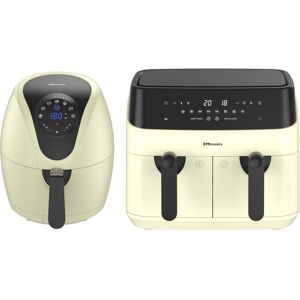 Emtronics 4.5L & 9L Air Fryer Set - Cream Emtronics 4.5L & 9L Air Fryer Set - Cream