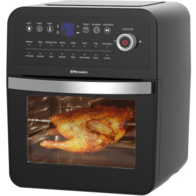 EMtronics - 12L Oven Digi Air Fryer - Black - Oven EMtronics - 12L Oven Digi Air Fryer - Black - Oven