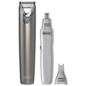 Wahl Stainless Steel Trimmer with Dual Head Ear and Nose Trimmer Wahl Stainless Steel Trimmer with Dual Head Ear and Nose Trimmer