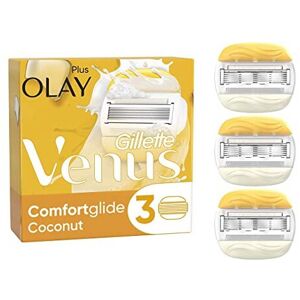 Gillette Venus ComfortGlide Coconut with Olay Razor Blades Women, Pack of 3, 2-I Gillette Venus ComfortGlide Coconut with Olay Razor Blades Women, Pack of 3, 2-I