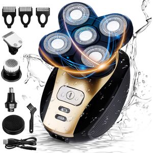 GreenZech 5 in 1 Electric Razor for Men Bald Head Shaver USB Rechargeable Beard Hair Groom GreenZech 5 in 1 Electric Razor for Men Bald Head Shaver USB Rechargeable Beard Hair Groom