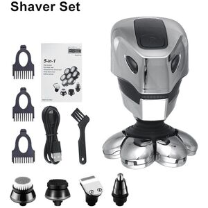 GreenZech (Shaver Set) 5 in 1 7D Electric Rotary Shaver Wet & Dry Razor Men Bald Head Shav GreenZech (Shaver Set) 5 in 1 7D Electric Rotary Shaver Wet & Dry Razor Men Bald Head Shav