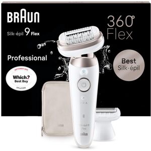 Braun Silk-épil 9 Flex, Epilator with 360 Flexible Head for Easy Hair Removal, W Braun Silk-épil 9 Flex, Epilator with 360 Flexible Head for Easy Hair Removal, W