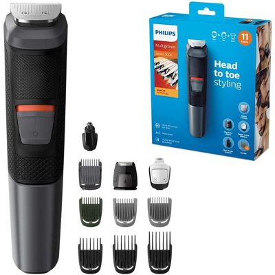 Philips 11-in-1 All-In-One Trimmer, Series 5000 Grooming Kit for Beard, Hair & B Philips 11-in-1 All-In-One Trimmer, Series 5000 Grooming Kit for Beard, Hair & B